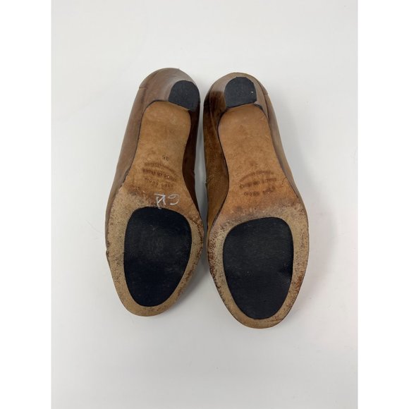 Anyi Lu Size 5.5 Euroupe 36‎ Chestnut Rustic Brown Soul Heel Leather Italy 2 1/2 - Picture 6 of 6